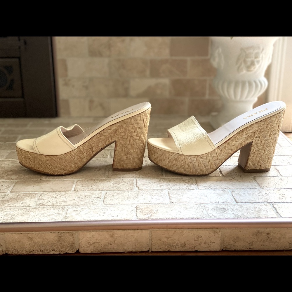 New: Prada Platform Slides Espadrille Sandals - image 2